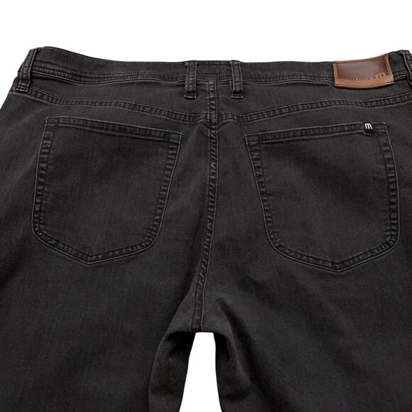 Travis Mathew Jeans Mens Size 38 Denim 5-Pockets Slim Straight Stretch Black - Picture 4 of 6